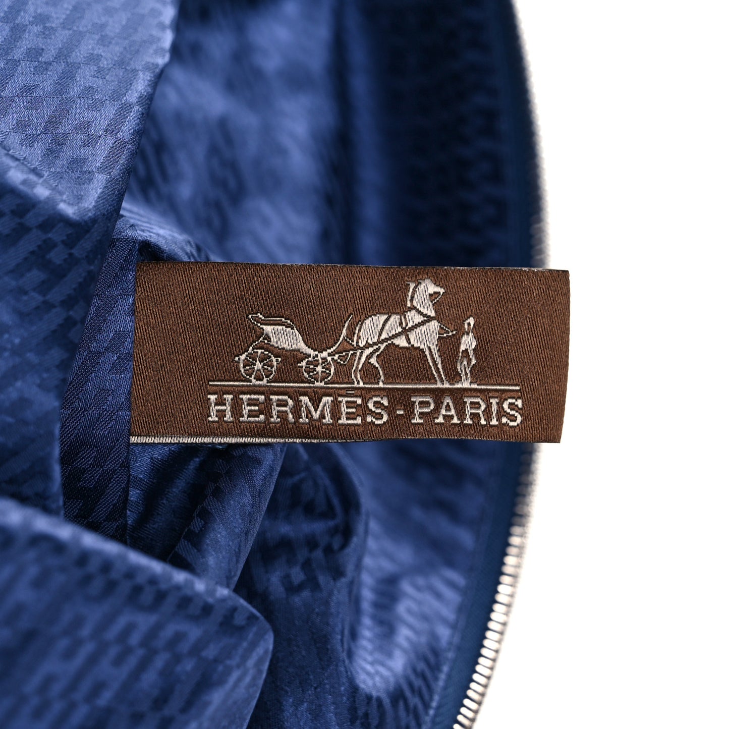 Technical Silk H en Bias Travelsilk Cube MM Bleu Saphir Fauve