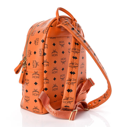 MCM Visetos Small Sprinkle Stud Stark Backpack Orange 3 of 11