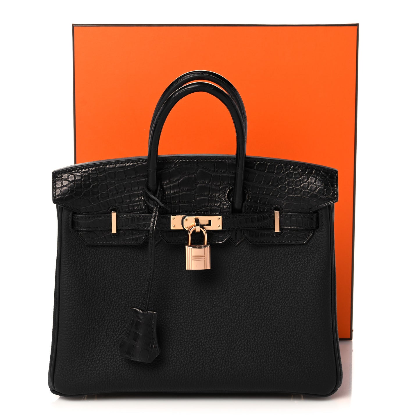 Togo Matte Alligator Birkin Touch 25 Black
