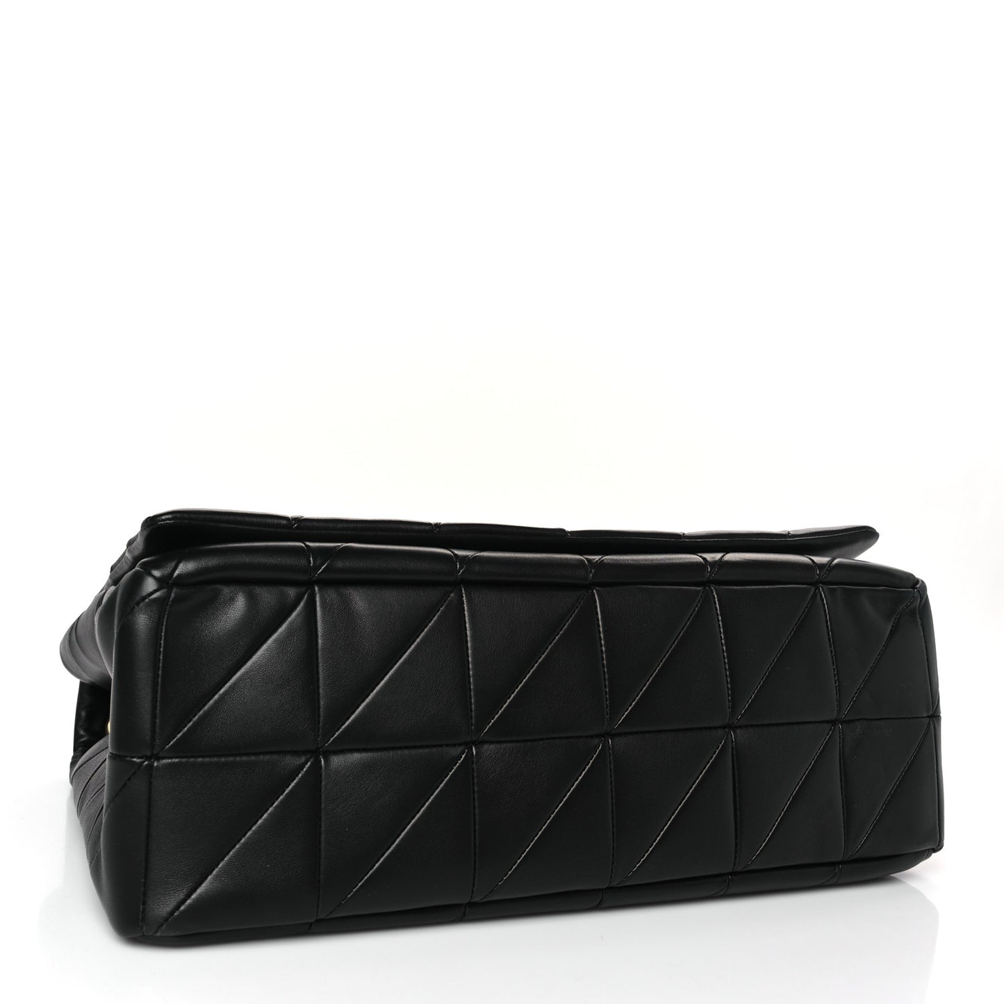 Lambskin Matelasse Monogram Oversized Jamie Black