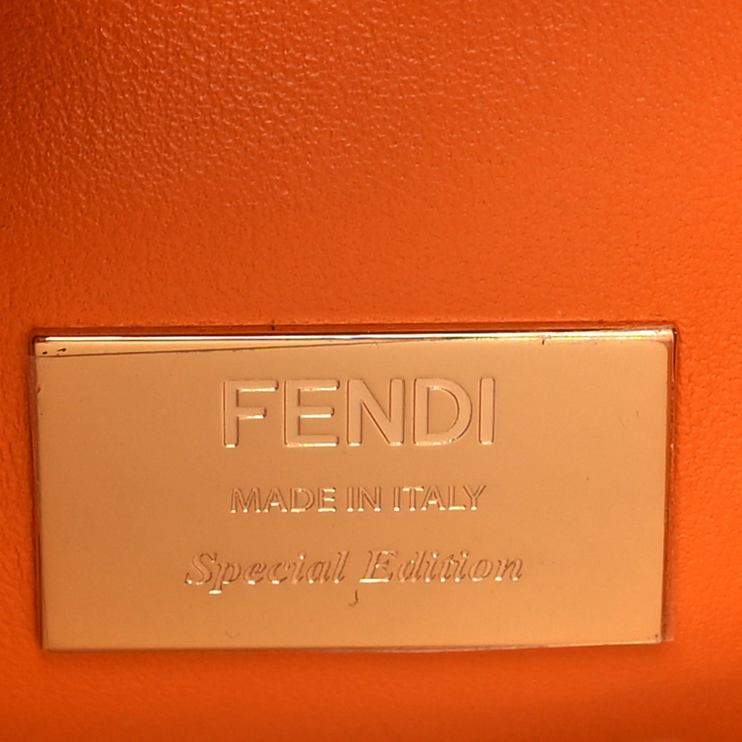 Fendi Vitello Medium Peekaboo Iconic Essentially Satchel Equatore Orange 7 of 10