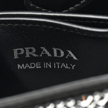 Prada Satin Crystal Small Panier Bucket Bag Metal 7 of 10