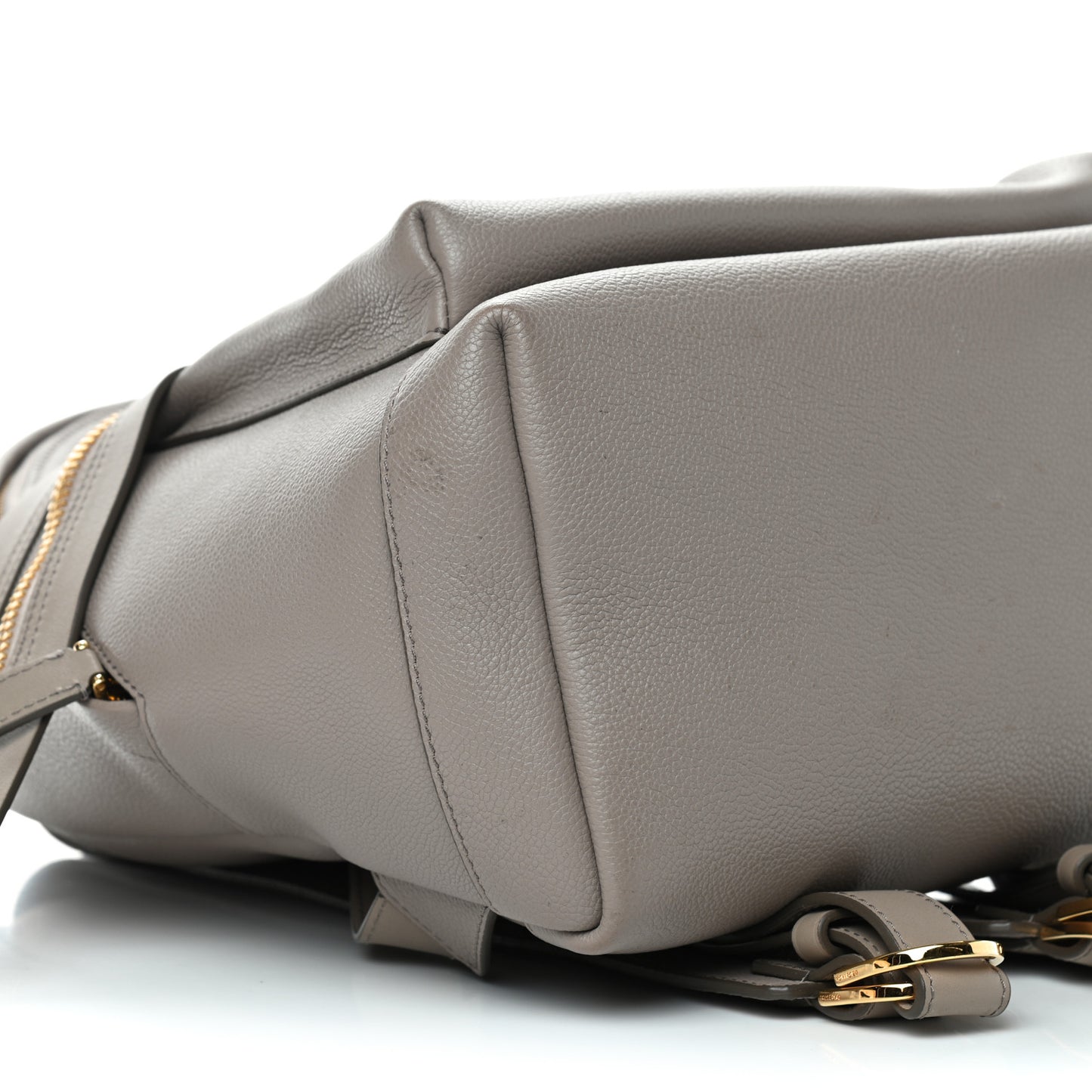 Grained Calfskin Epson Big Zip Backpack Taupe