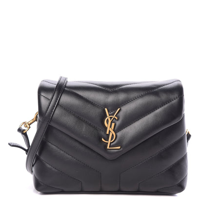 Saint Laurent Calfskin Y Quilted Monogram Toy Loulou Crossbody Bag Black 1 of 11
