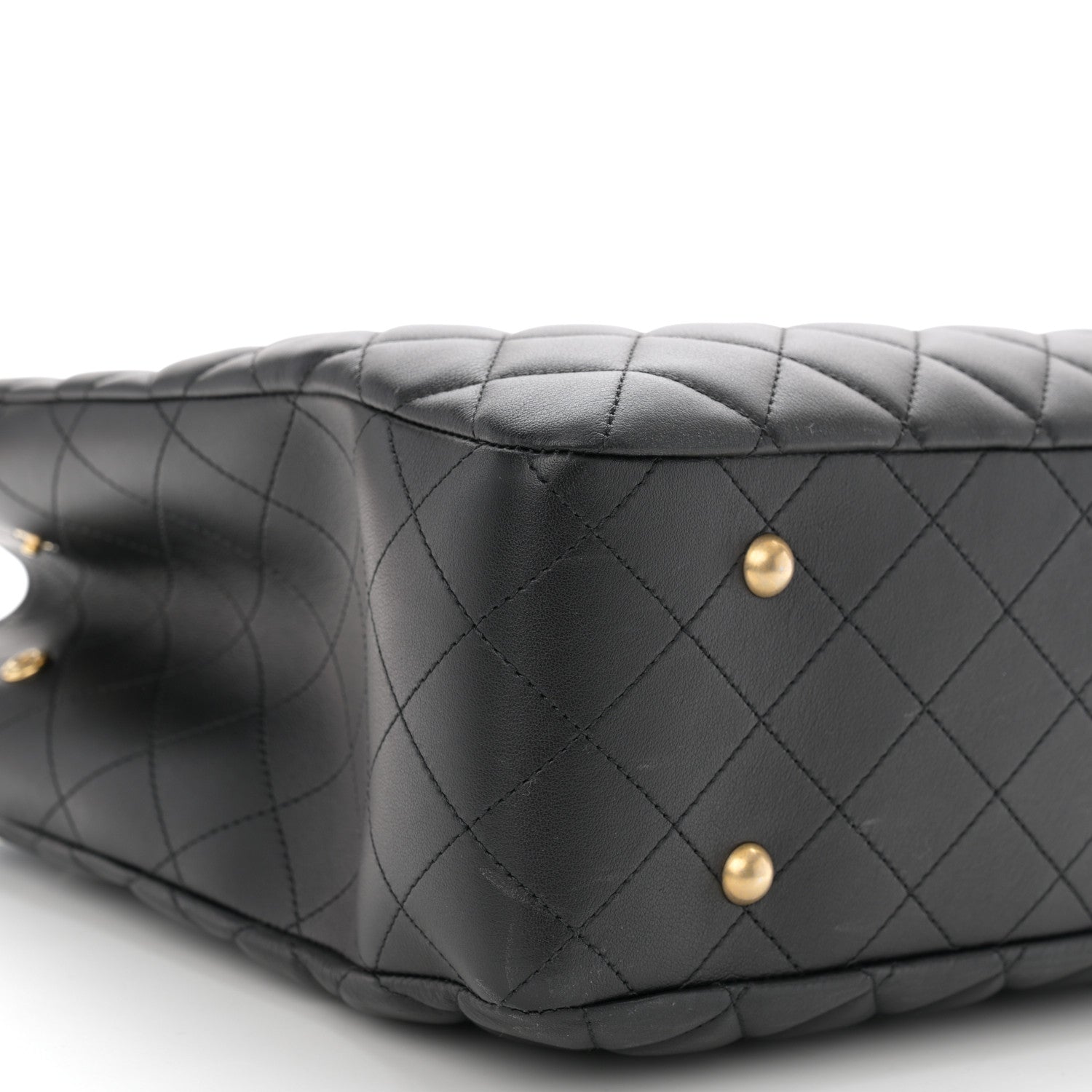 Chanel Calfskin Quilted Large Classic Shopping Tote Black 9 of 10