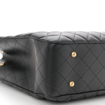 Chanel Calfskin Quilted Large Classic Shopping Tote Black 9 of 10