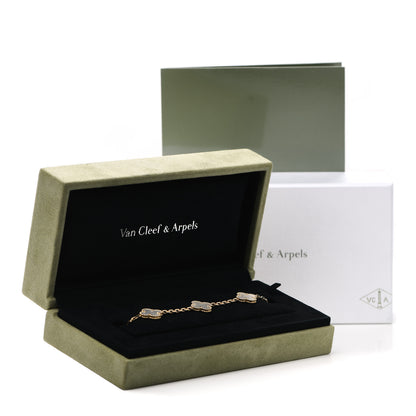 Van Cleef & Arpels 18K Yellow Gold Mother of Pearl 5 Motifs Vintage Alhambra Bracelet 5 of 5