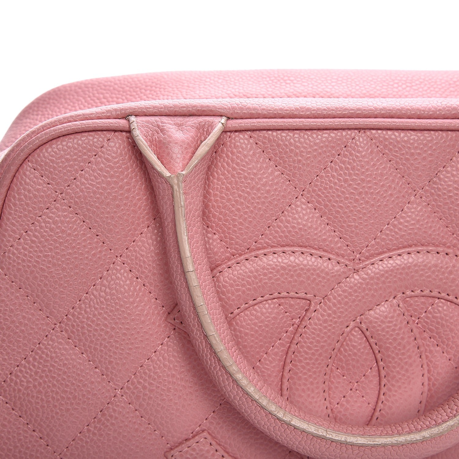 Chanel Caviar Quilted Small Bowler Pink 8 of 12