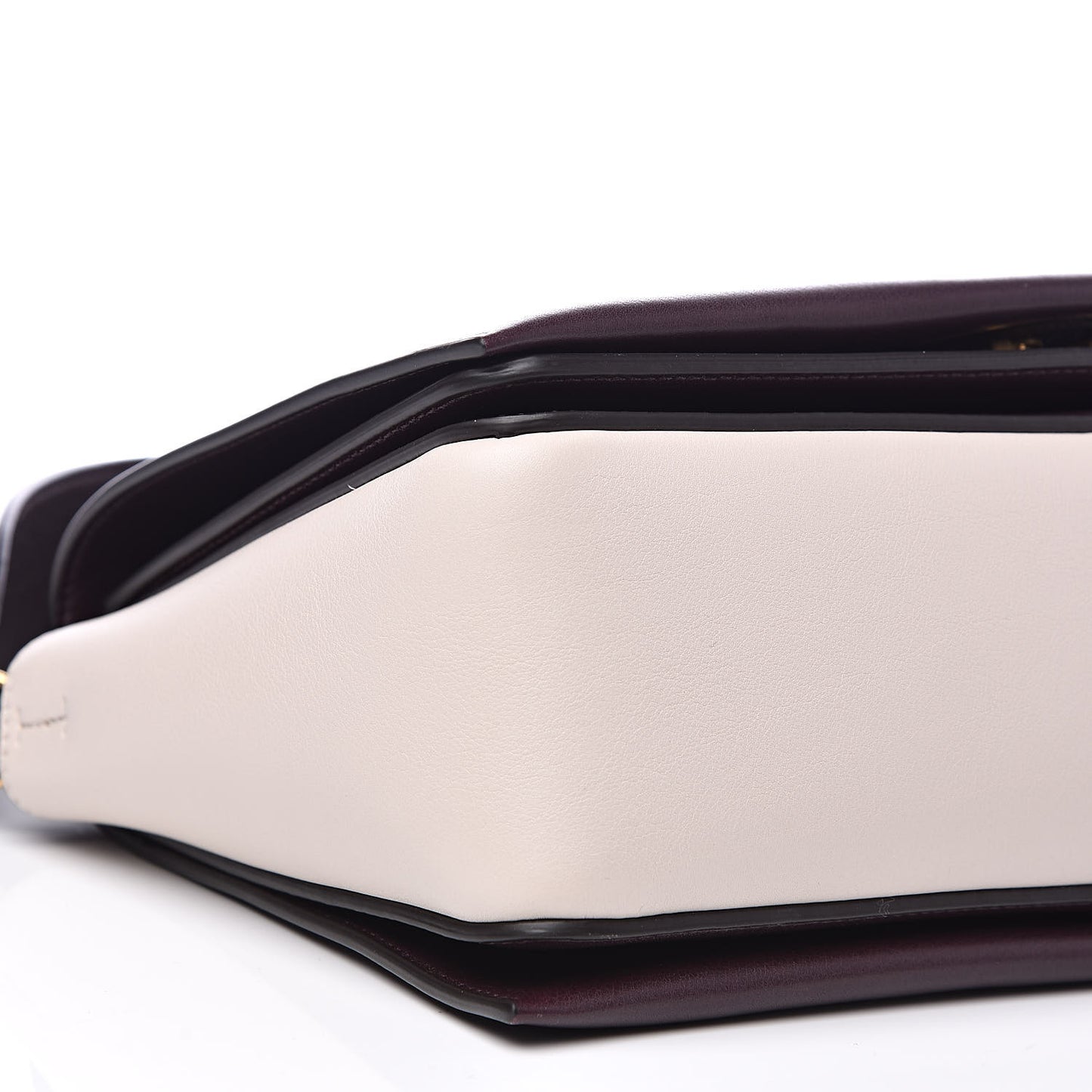 Shiny Smooth Calfskin Medium Frame Shoulder Bag Velvet Desert