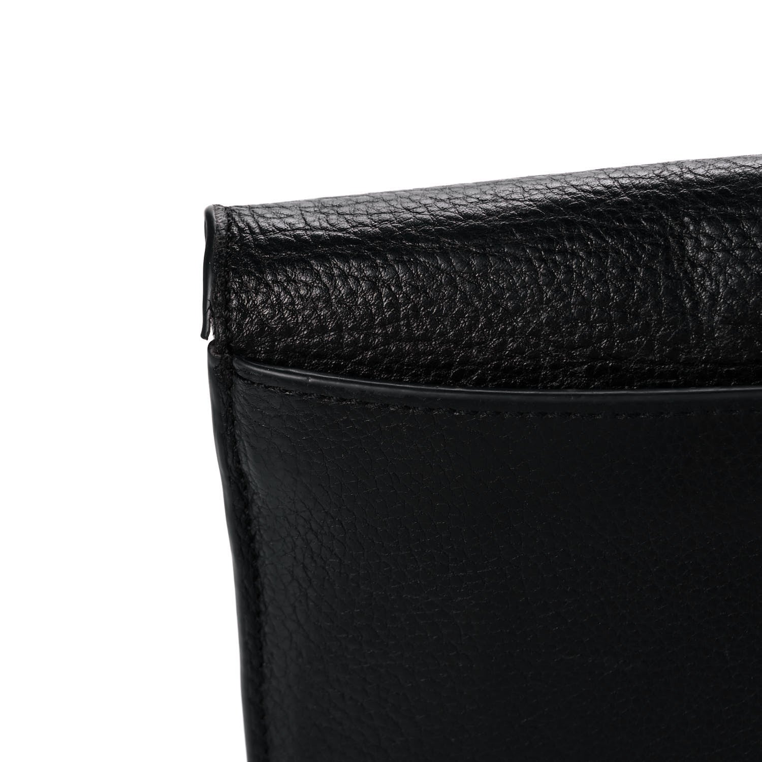 Burberry Soft Grain Embossed Hampshire Wallet on Chain Black 18 of 19