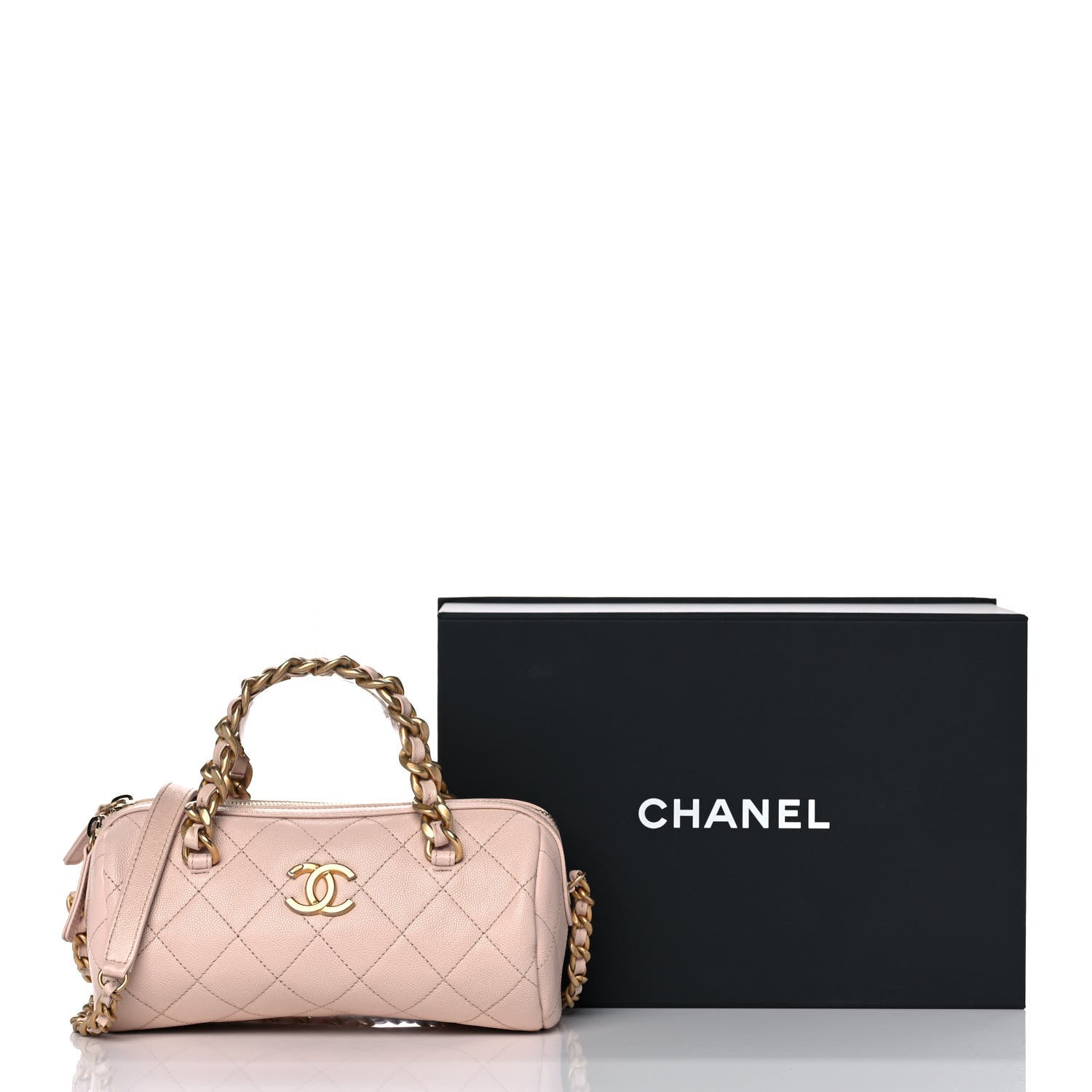 Chanel Shiny Lambskin Quilted Small Fashion Therapy Bowling Bag Beige 14 of 14