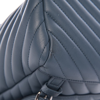 Chanel Lambskin Chevron Quilted Small Urban Spirit Backpack Light Blue 10 of 12