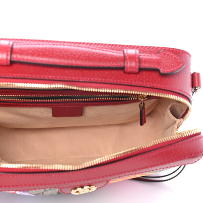 Gucci GG Supreme Monogram Flora Web Small Ophidia Top Handle Shoulder Bag Hibiscus Red 4 of 4