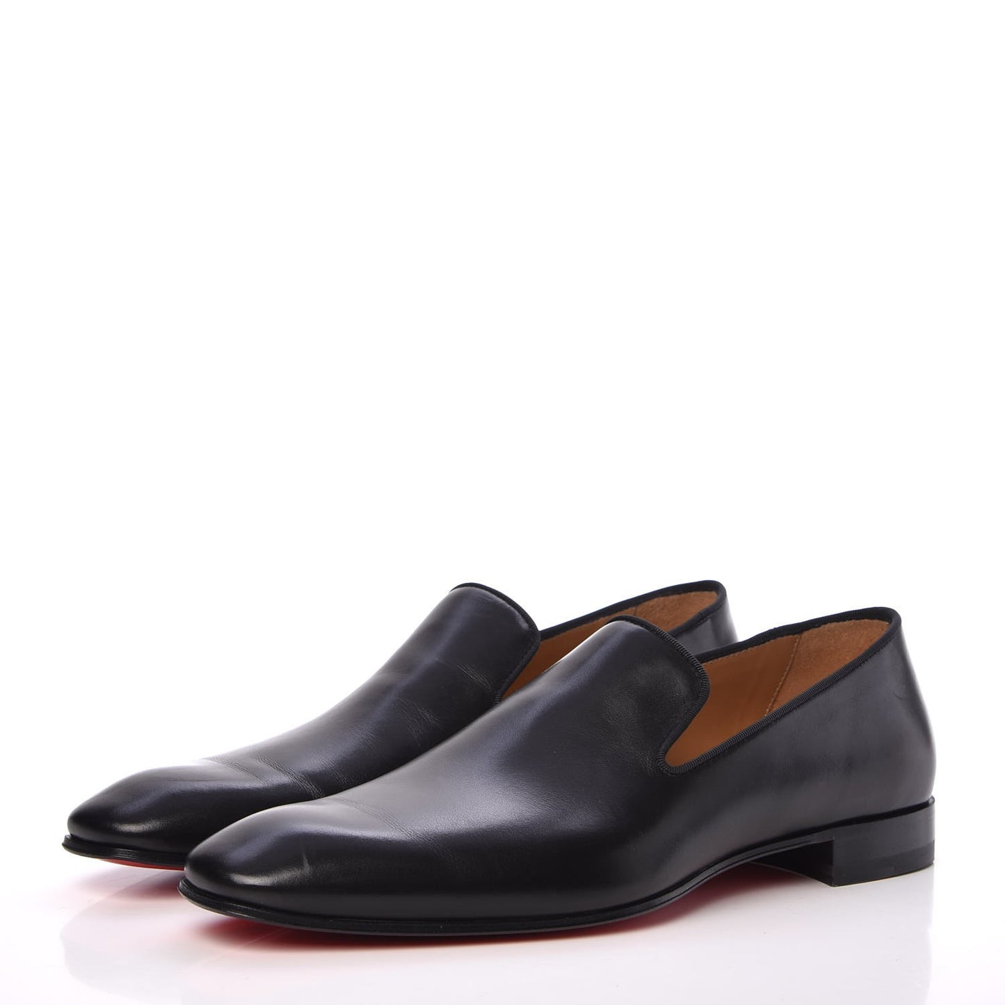 Mens Calfskin Dandelion Flat Loafers 42 Black