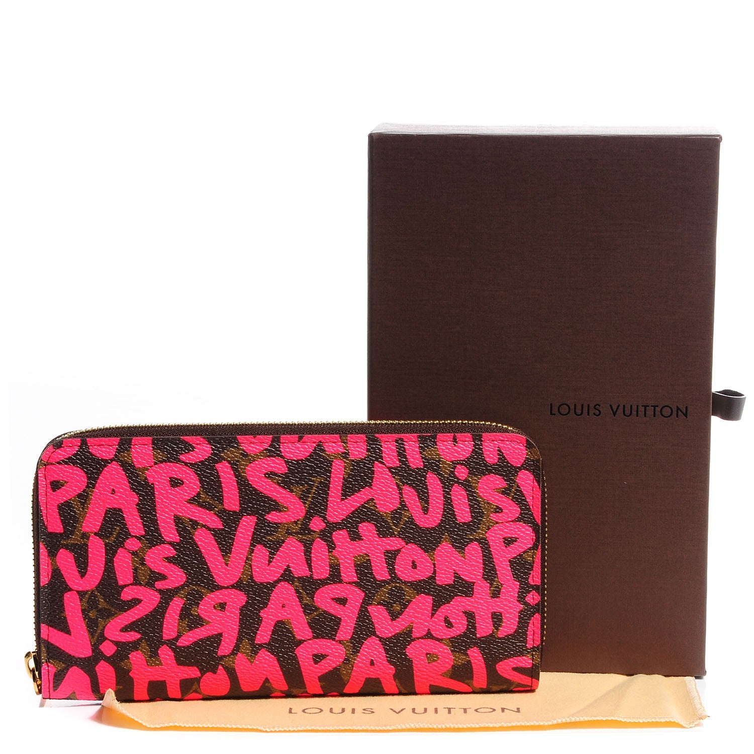 Louis Vuitton Monogram Graffiti Zippy Wallet Fuchsia 5 of 8