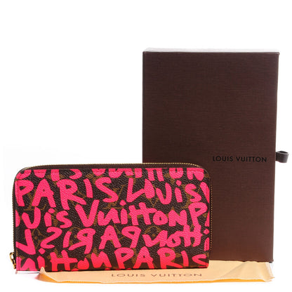 Louis Vuitton Monogram Graffiti Zippy Wallet Fuchsia 5 of 8