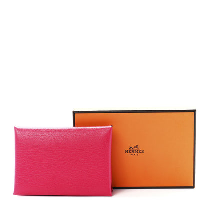 Hermes Chevre Chamkila Calvi Duo Card Case Rose Extreme 12 of 12