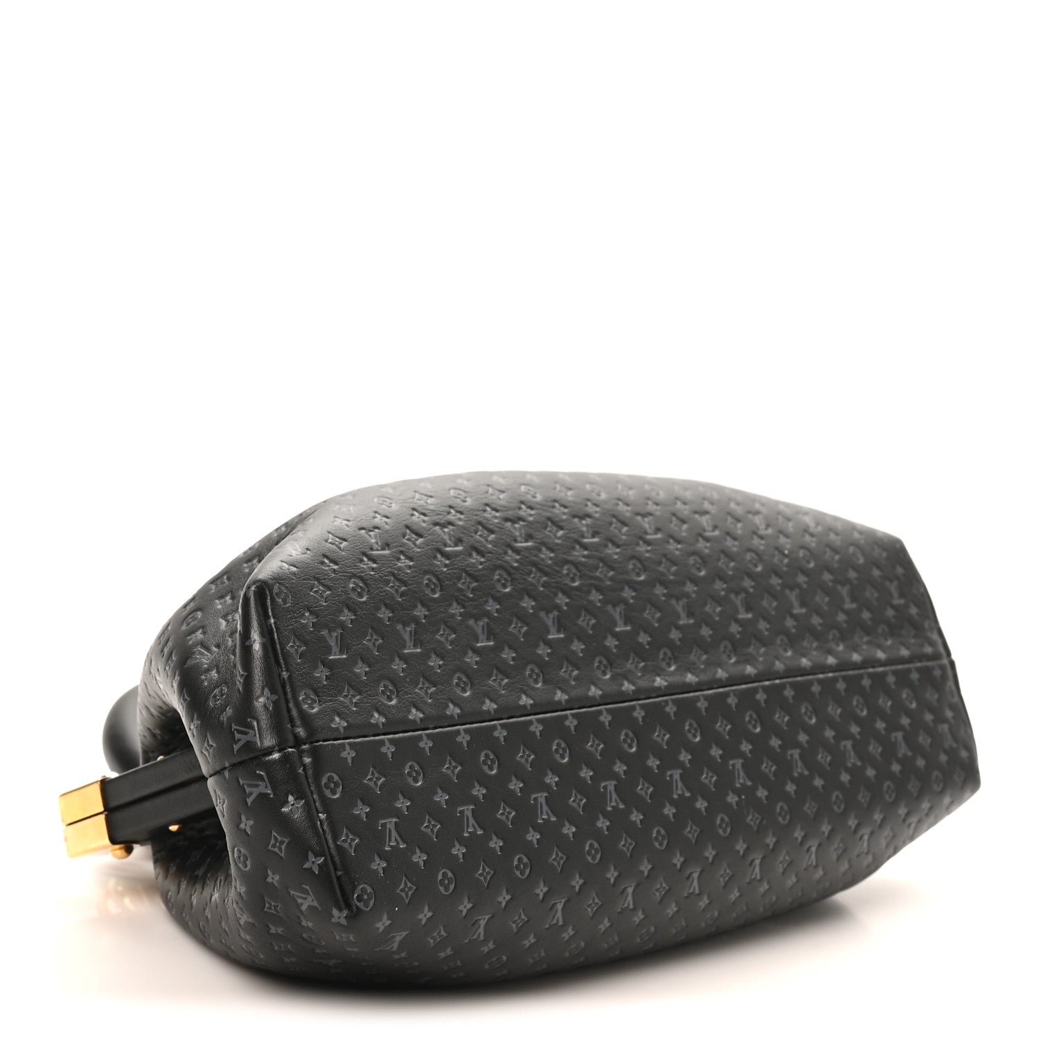 Louis Vuitton Calfskin Nanogram Embossed Clutch Black 4 of 9