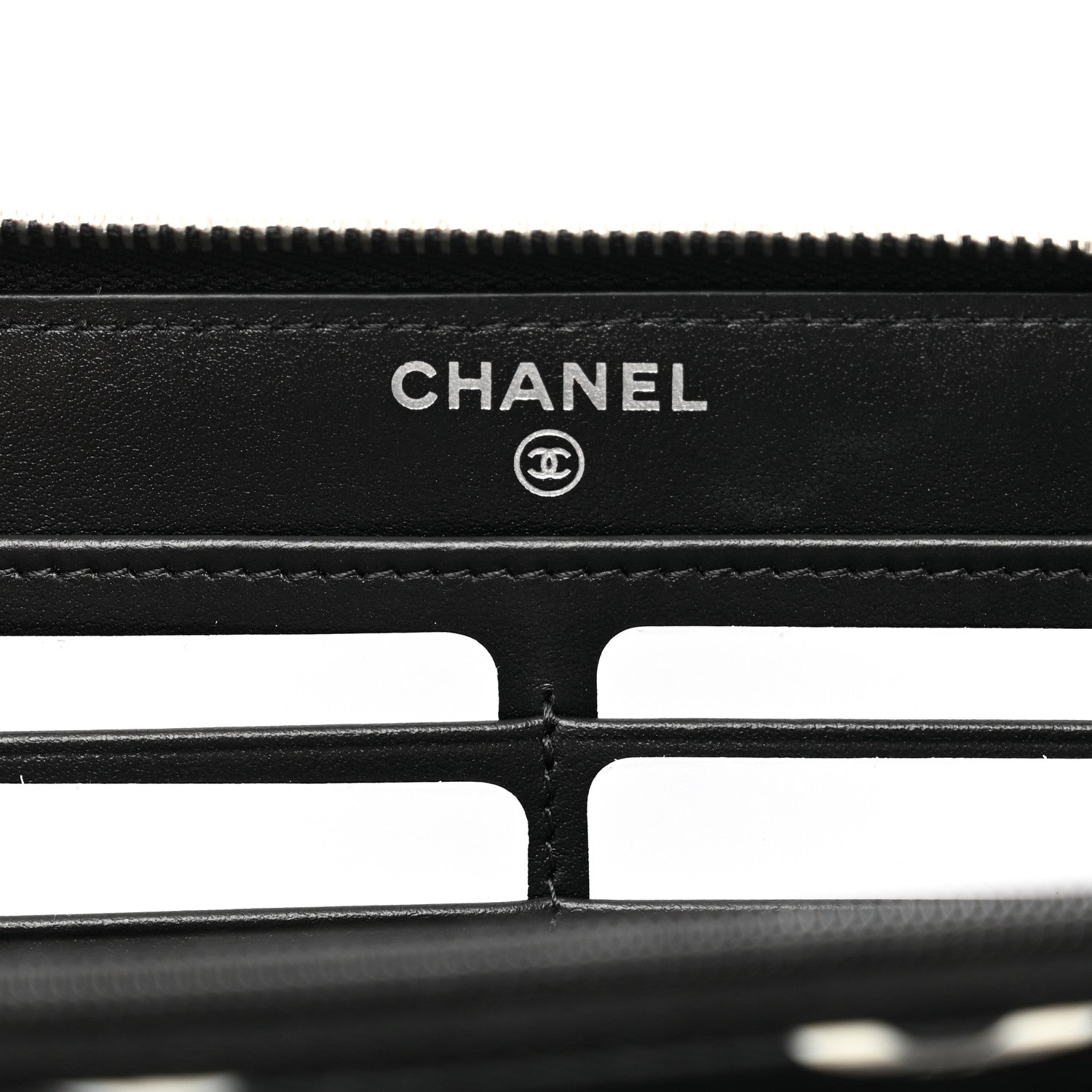 Chanel Caviar Quilted CC Logo Long Zipped Wallet Black 6 of 9