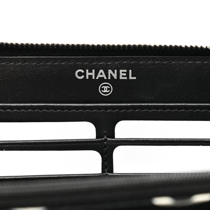 Chanel Caviar Quilted CC Logo Long Zipped Wallet Black 6 of 9