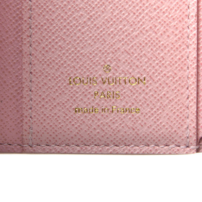 Louis Vuitton Damier Azur Studded Zoe Wallet Rose Ballerine 6 of 7