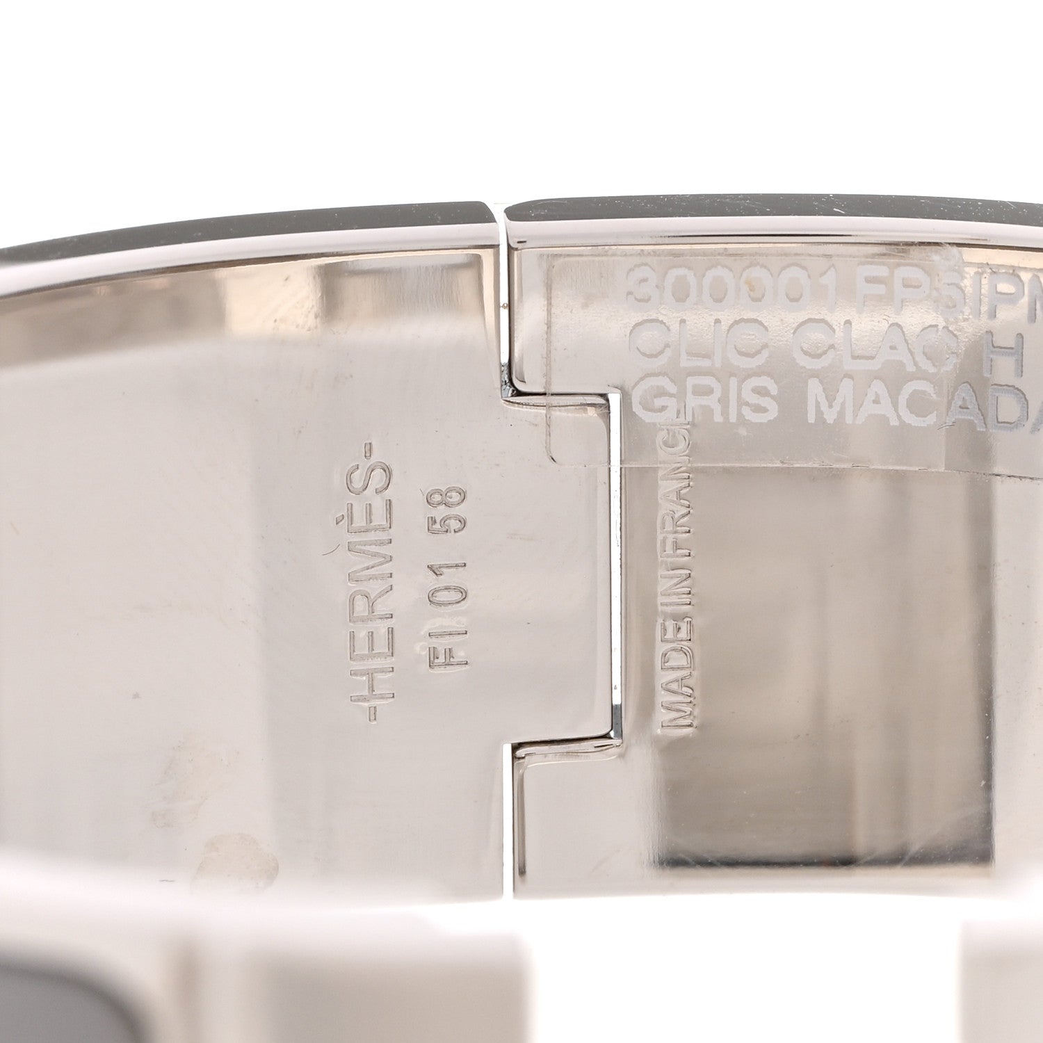 Hermes Enamel Wide Clic Clac H Bracelet PM Gris Macadam 4 of 5