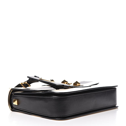 Valentino Garavani Nappa Striped B-Rockstud Flap Black Light Ivory 4 of 21