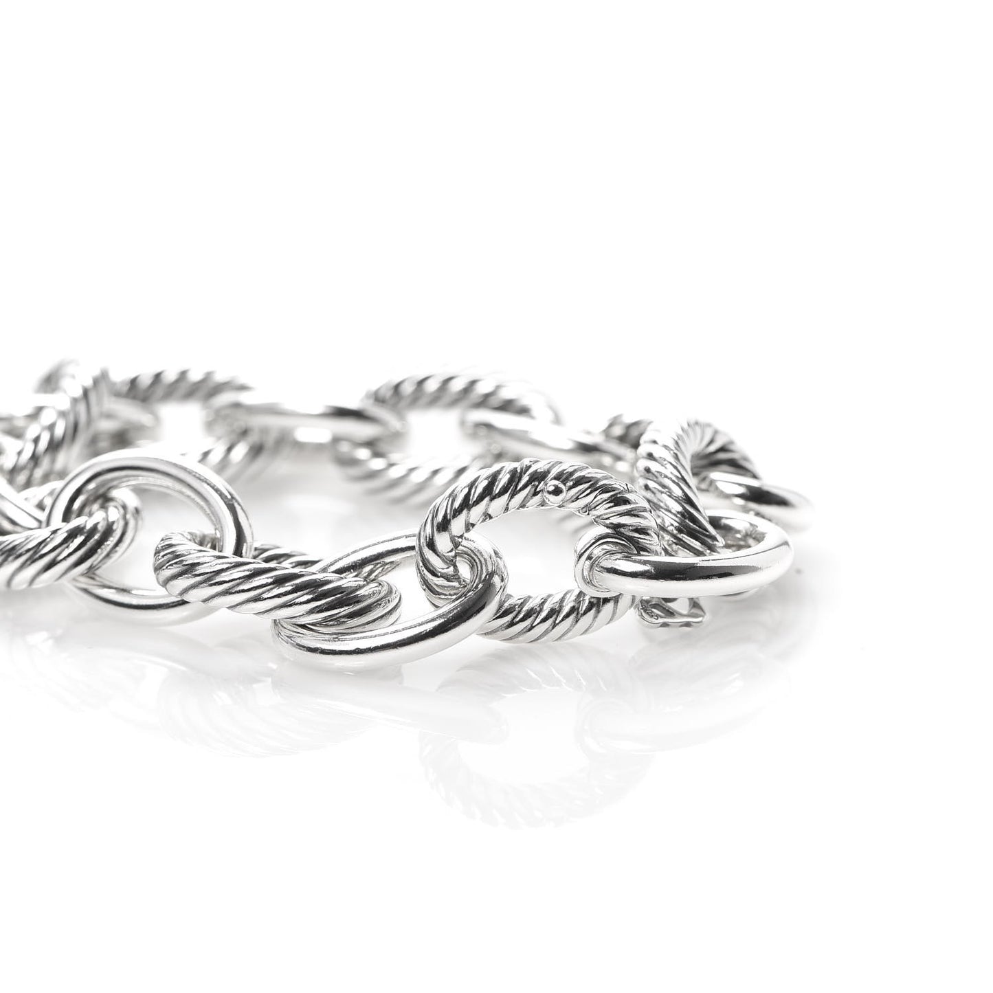 Sterling Silver 17mm Extra Large Oval Link Bracelet
