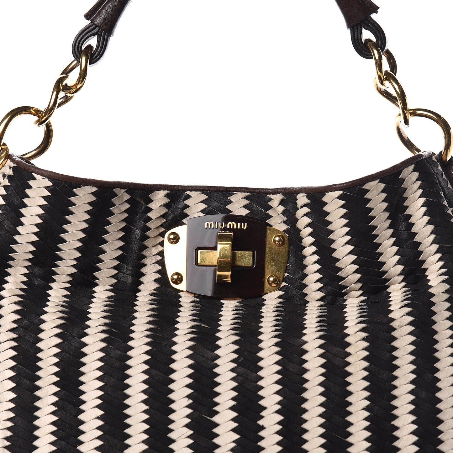 Nappa Intreccio Sacca Tote Cera Black