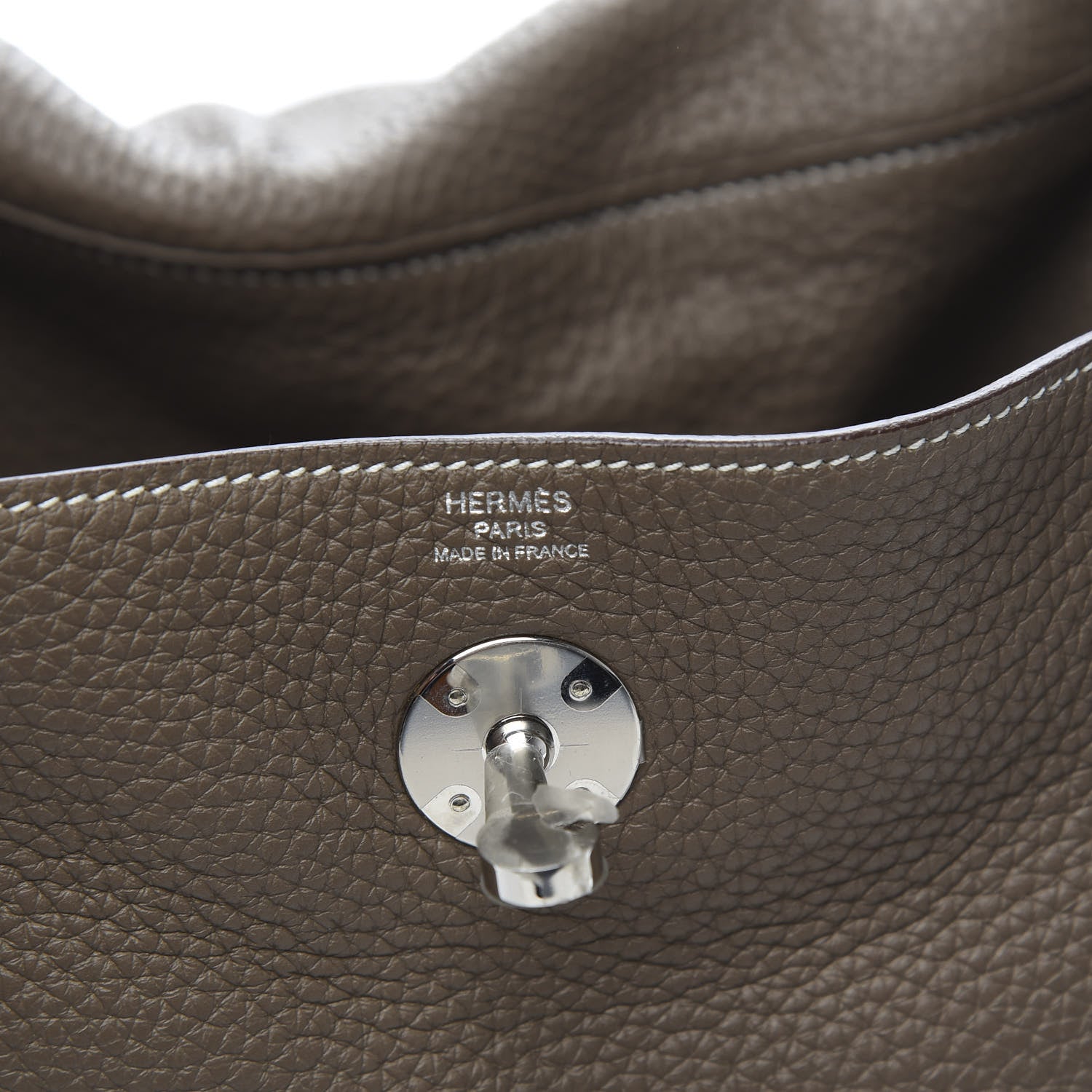 Hermes Taurillon Clemence Lindy 26 Etoupe 6 of 10