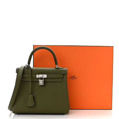 Hermes Togo Kelly Retourne 25 Vert Veronesse 12 of 12