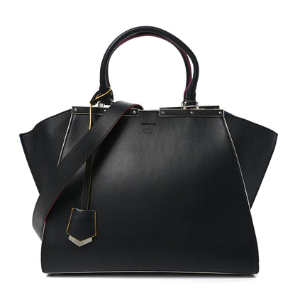 Fendi Vitello Dolce Shiny Nappa Petite 3Jours Tote Black Iris 1 of 11