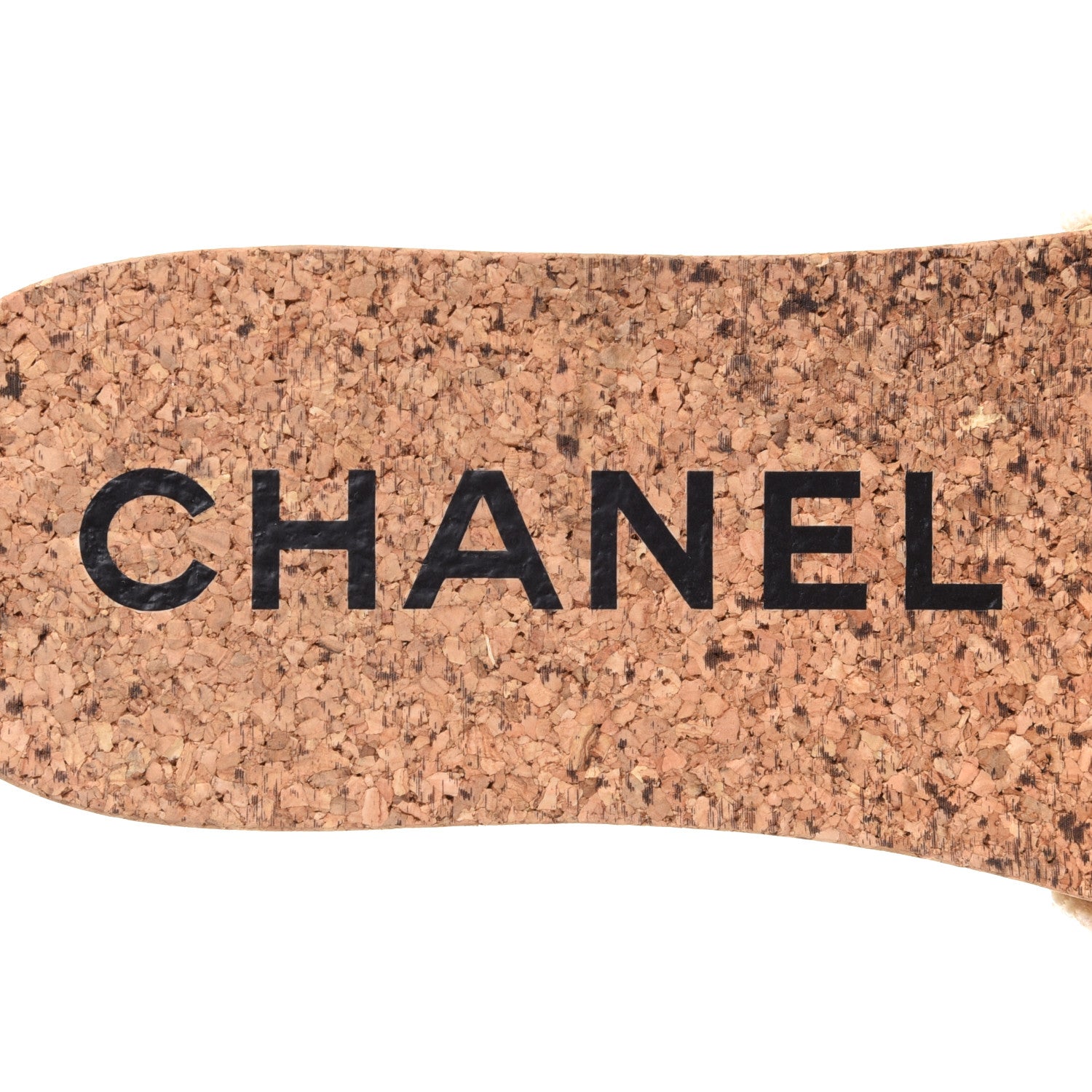 Chanel Tweed Cork CC Mule Sandals 37 White Black 6 of 7