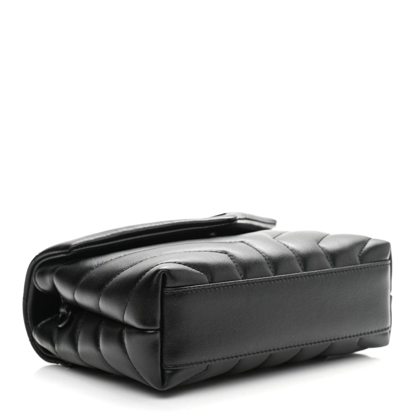Calfskin Y Quilted Monogram Toy Loulou Crossbody Bag Black