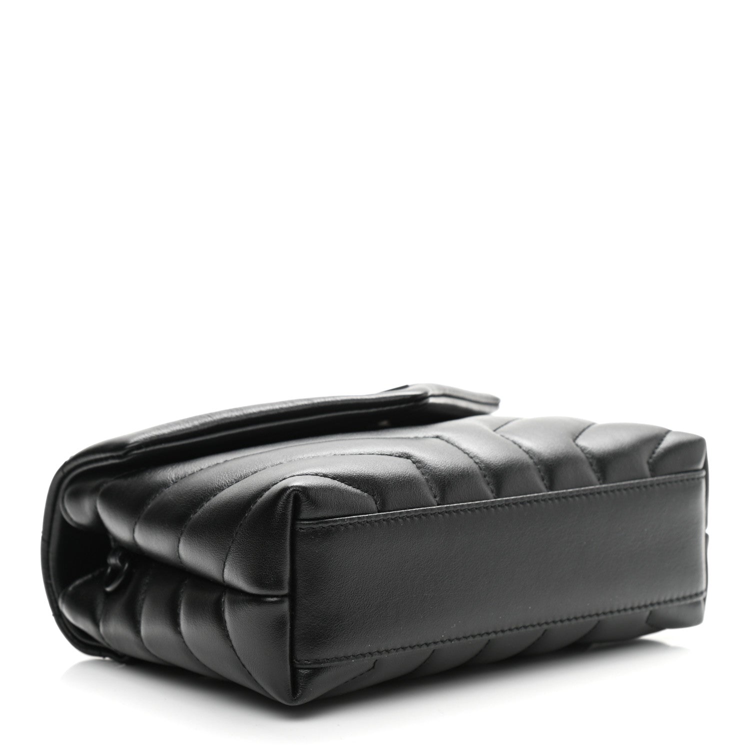 Saint Laurent Calfskin Y Quilted Monogram Toy Loulou Crossbody Bag Black 4 of 8