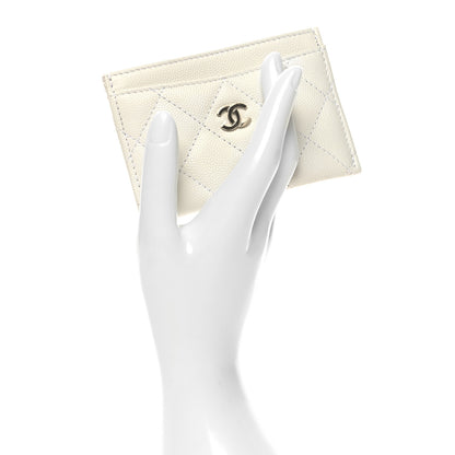 Chanel Caviar Quilted Card Holder White 2 of 10