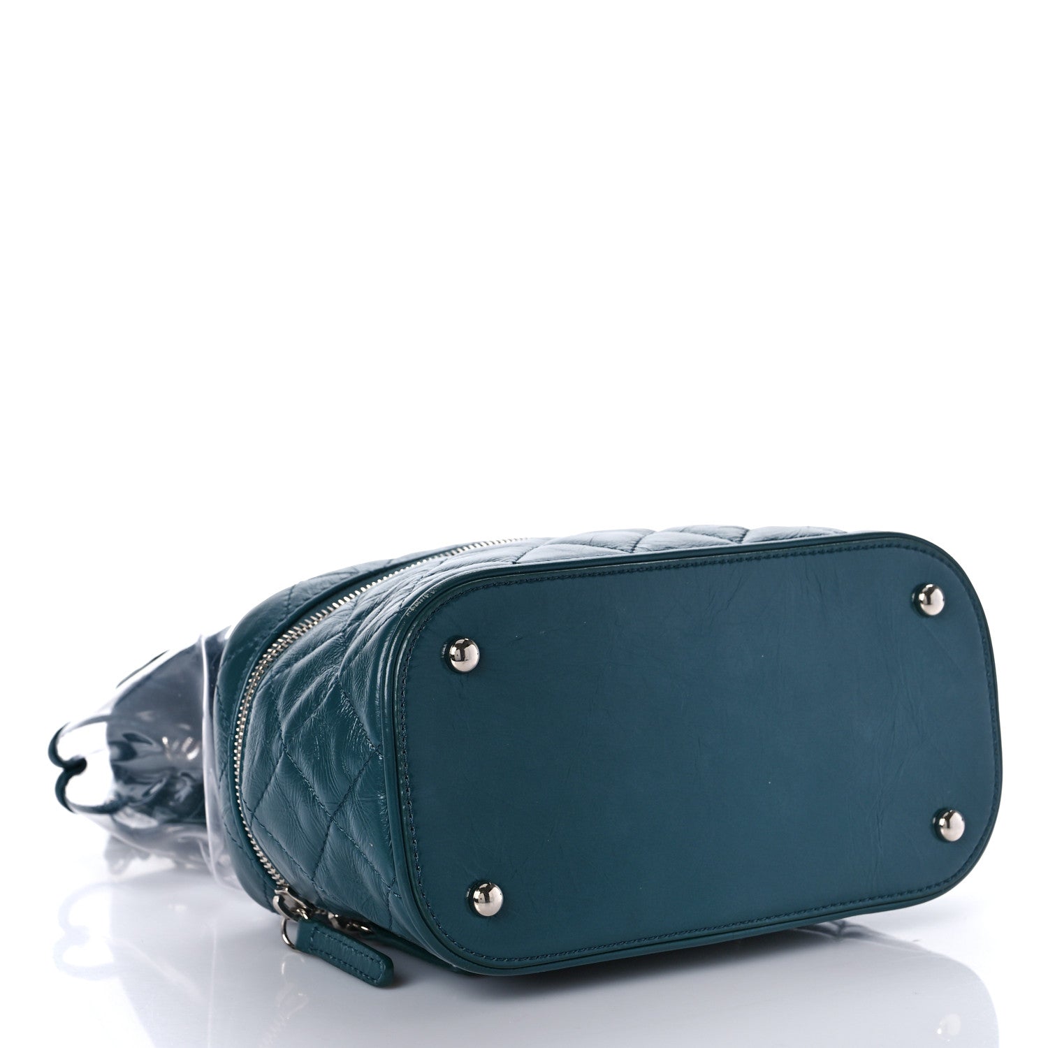 Chanel Crumpled Calfskin PVC Quilted Backpack Green 4 of 10