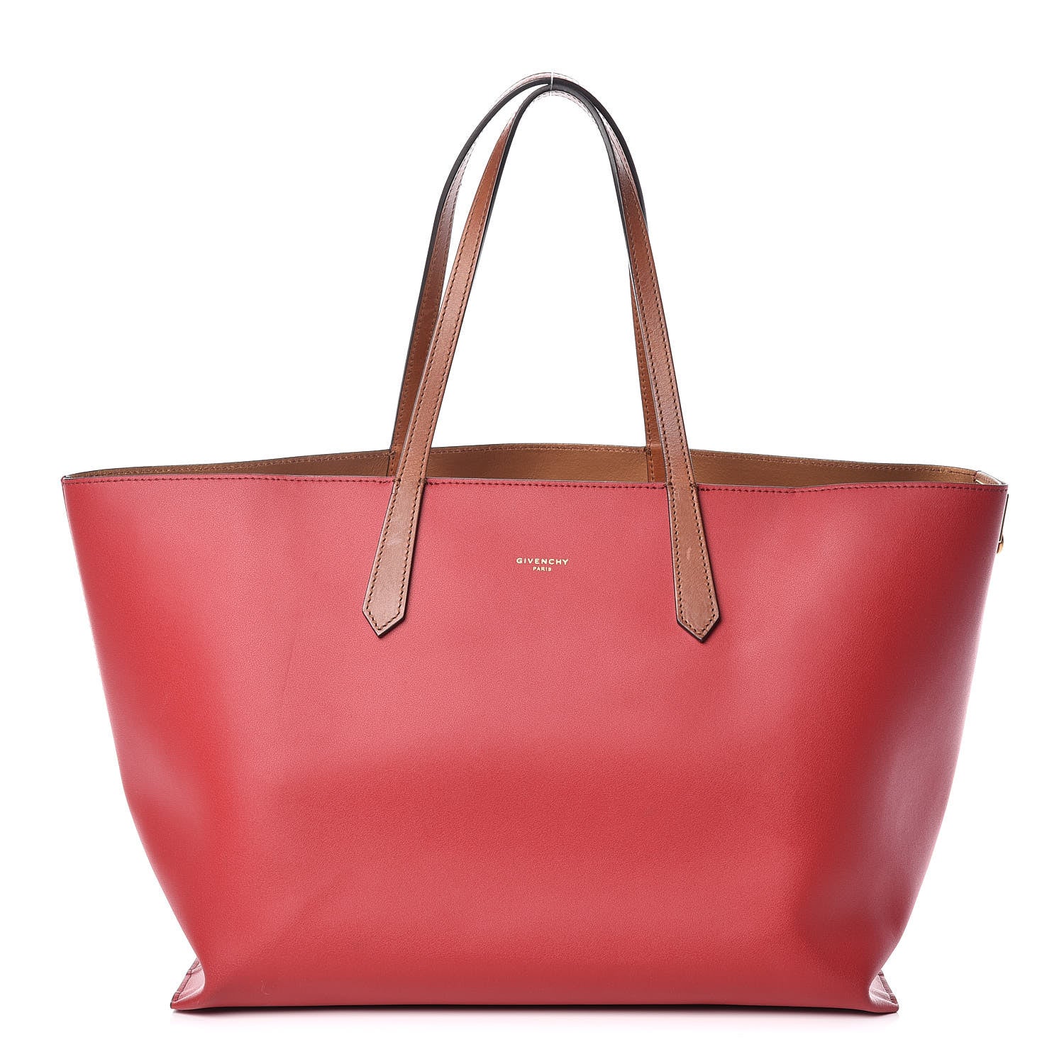Givenchy Calfskin Medium GV Shopper Tote Dark Red 1 of 15