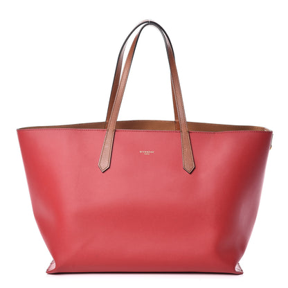 Givenchy Calfskin Medium GV Shopper Tote Dark Red 1 of 15
