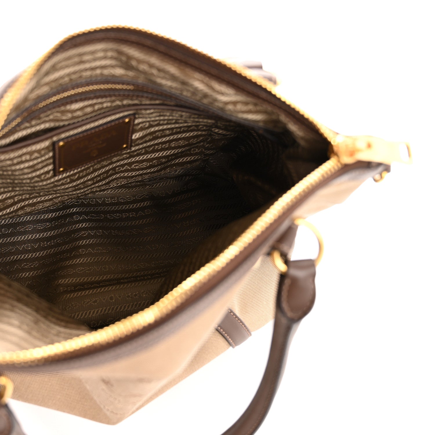 Prada Jacquard Logo Tote Corda Bruciato 5 of 13