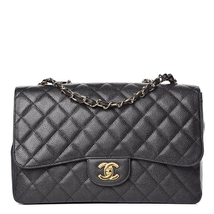 Chanel Caviar Quilted Jumbo Single Flap Black 1 of 12
