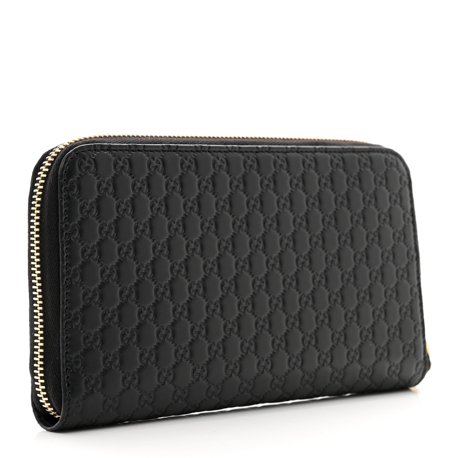 Gucci Guccissima Signature Zip Around Organizer Wallet Black 3 of 8