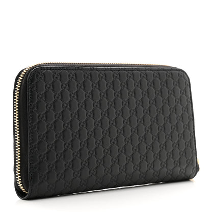 Gucci Guccissima Signature Zip Around Organizer Wallet Black 3 of 8