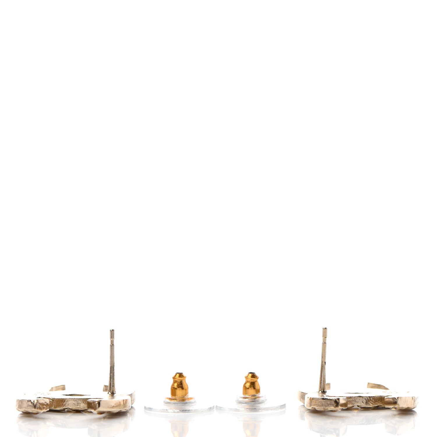 Chanel Metal Gripoix Along The Nile Earrings Gold Orange 3 of 4