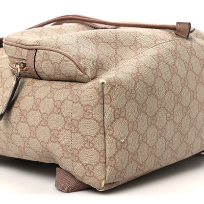 Gucci GG Supreme Monogram Medium Single Buckle Rucksack Backpack Beige 8 of 10