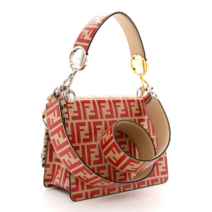 Fendi Vitello Century F is Fendi Whipstitch Threads FF Embossed Kan I Shoulder Bag Amido Fiamma 3 of 11