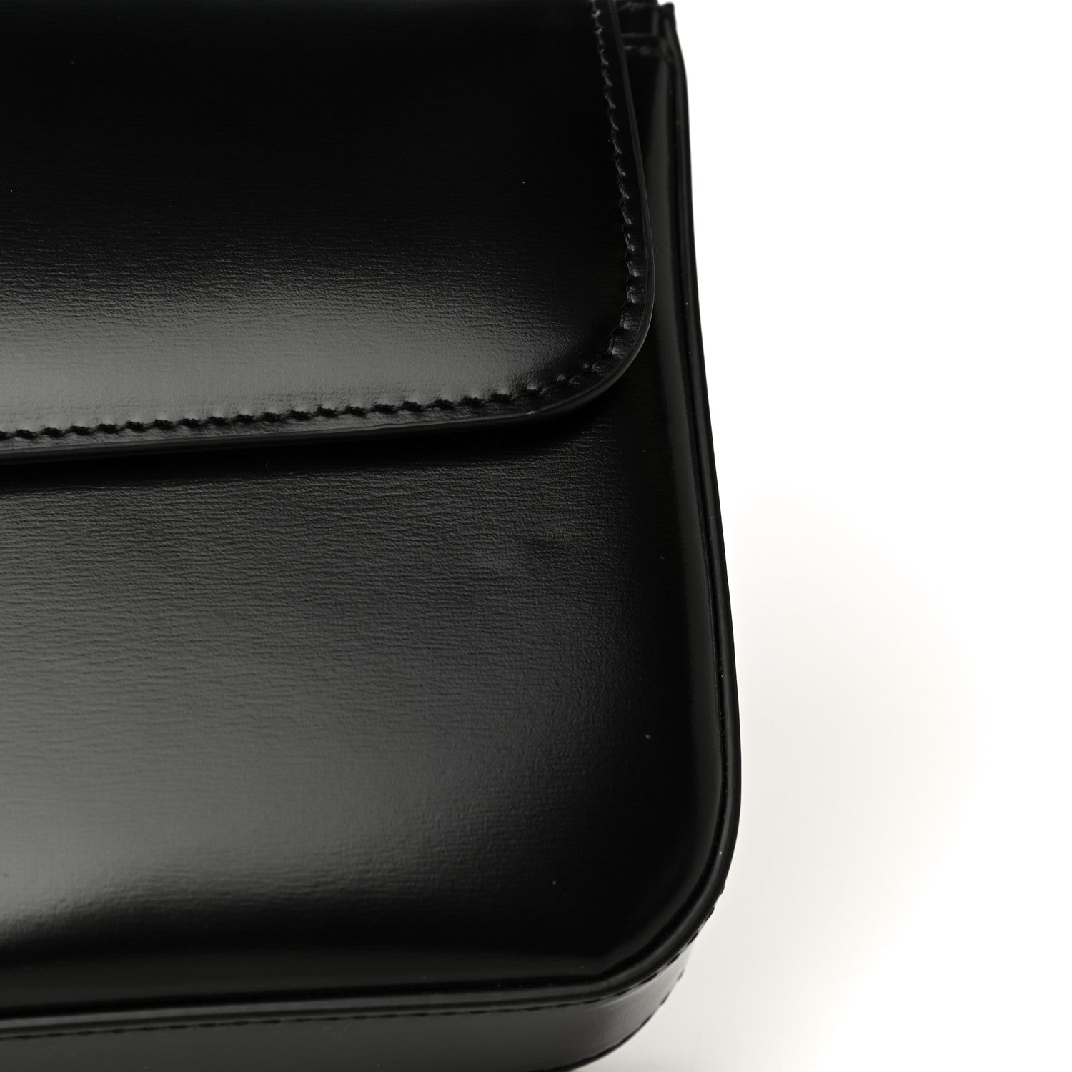 Celine Shiny Calfskin Triomphe Chain Bag Black 15 of 16