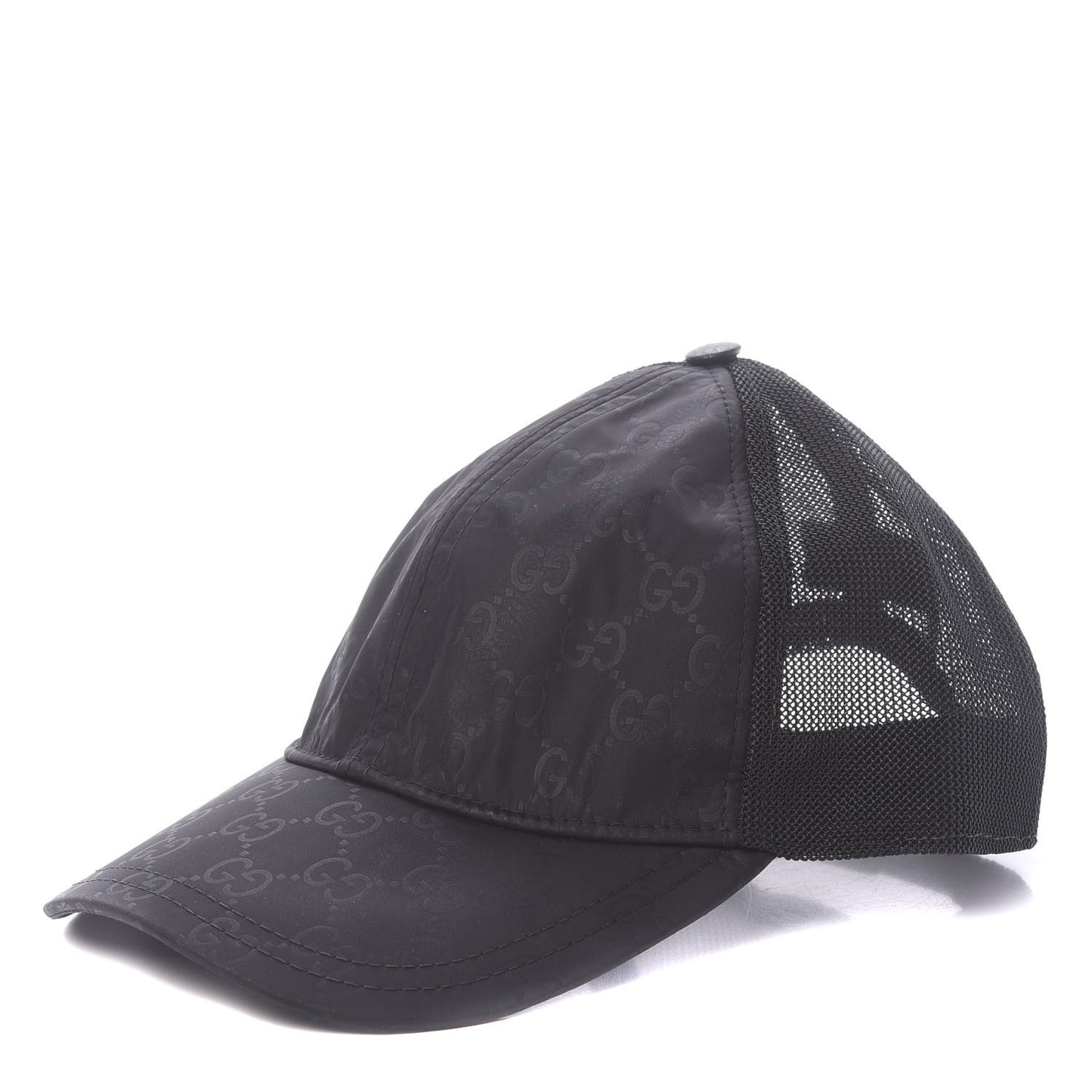 Nylon Monogram Baseball Hat M Black