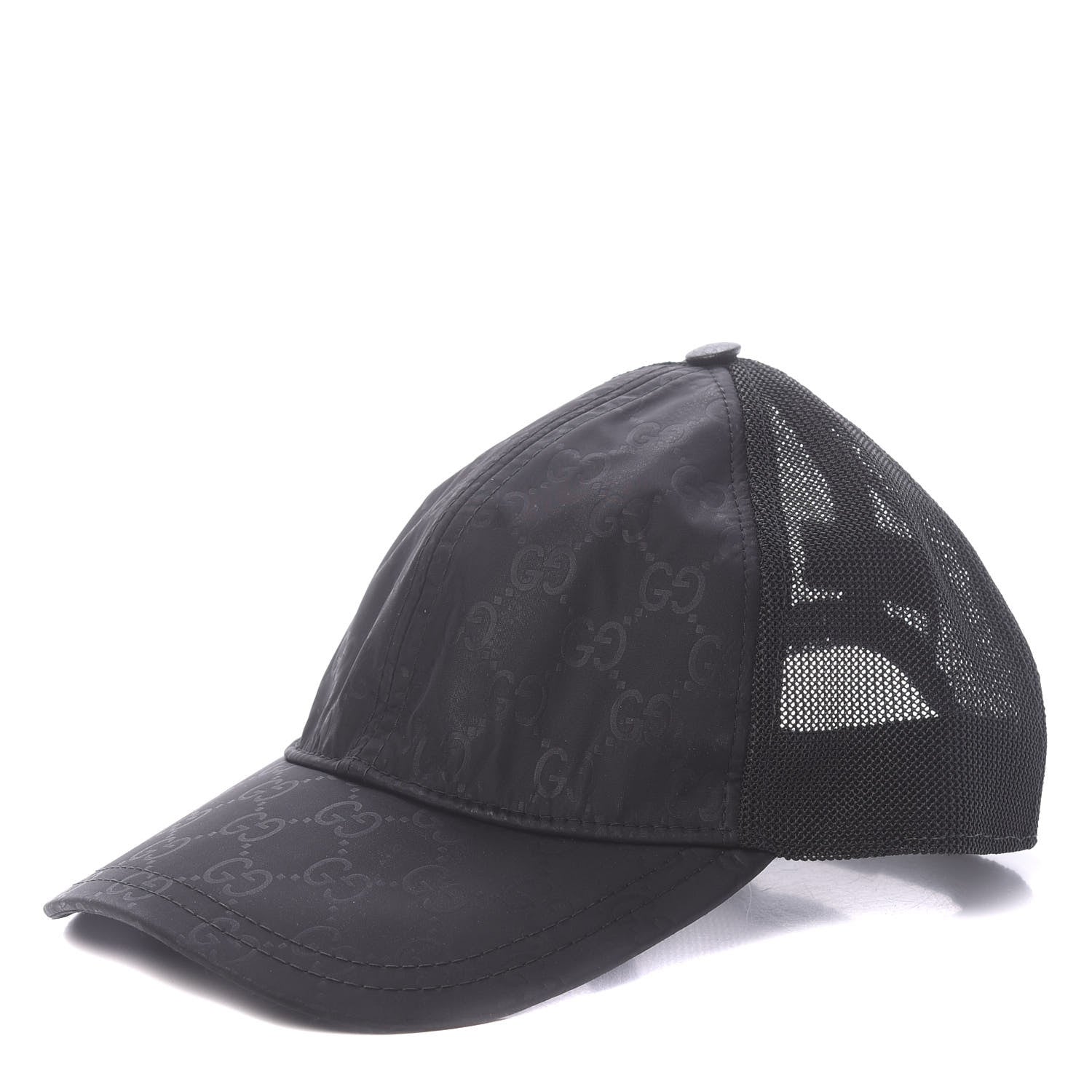 Gucci Nylon Monogram Baseball Hat M Black 1 of 7