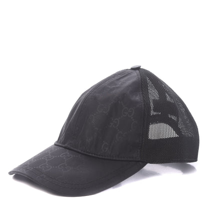 Gucci Nylon Monogram Baseball Hat M Black 1 of 7